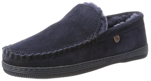 Warmbat Herren Grizzly Hausschuhe, Blau (Dark Navy), 42 EU