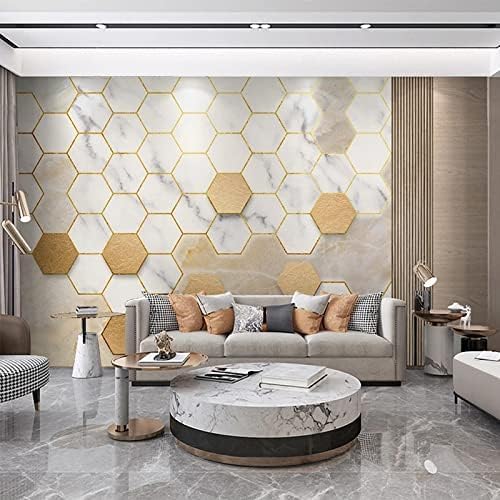 XLMING Einfaches Geometrisches Massivholzgitter 3D Tapete Home Dekoration Wohnzimmer Sofa Schlafzimmer Tv Hintergrund Wand-300cm×210cm