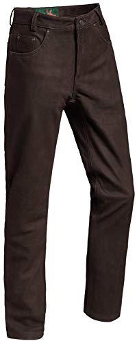 La Chasse Nubuk-Lederhose für Damen extrem strapazierfähige Jagdlederhose Nubuklederhose Trachtenhose Rindslederhose Jagdhose braun oder Oliv/grün Nubukhose (34, Braun)