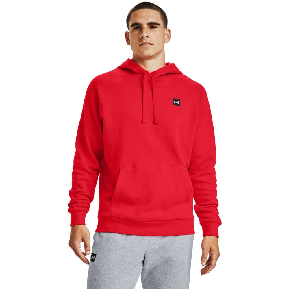 Under Armour Herren Rival Baumwollmischung Raglan Fleece Hoody - Rot - L