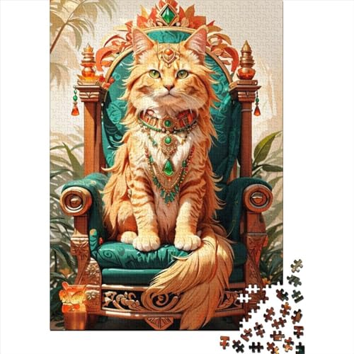 Fantasie-Katze-Puzzle aus Holz für Teenager, 1000 Teile, Puzzle für Erwachsene Teenager, Weihnachts-Puzzle-Geschenke für Frauen (Größe: 75 x 50 cm)