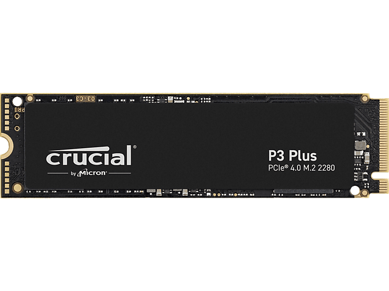 CRUCIAL P3 Plus Festplatte, 2 TB SSD M.2 via PCIe, intern