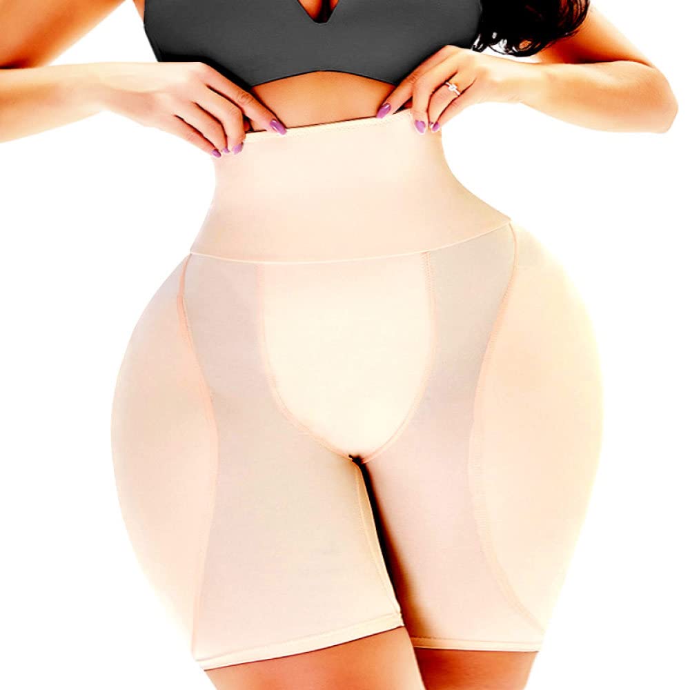 Damen Po Push Up Unterhose - Big Ass Booty Hip Enhancer Shapers Padded Butt Lifters Hip Pads Panties Sexy Unterwäsche Body Shaper Waist Trainer,Apricot,S