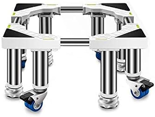 Universal-Waschmaschinensockel mit Rädern, Verstellbarer Kühlschrankwagen, ausziehbarer Kühlschrank-Gefrierschrank-Sockel, Ständerhalter, leicht zu bewegende Halterung für Trockner, Waschmas