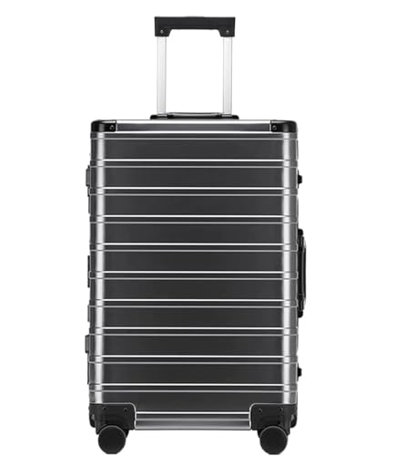 RUVOO Koffer Trolley Reisekoffer Hartschalenkoffer Mit Aluminiumrahmen, TSA-Schloss, Ohne Reißverschluss Und Leisen Spinnerrädern Koffer Gepäck Rollkoffer (Color : A, Size : 24")