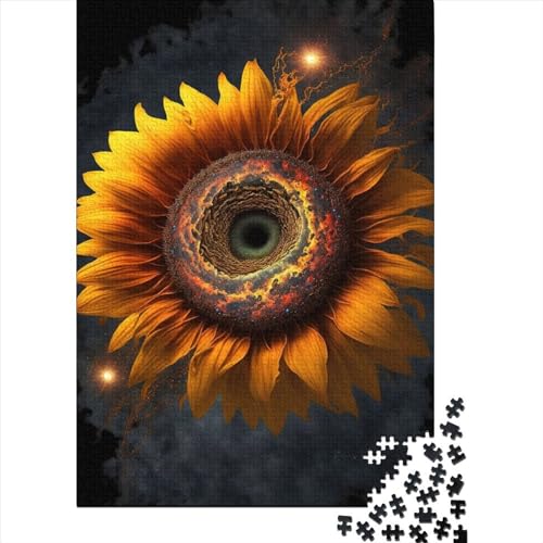 Kunstpuzzle für Erwachsene 1000 Teile Universum Sonnenblume für Erwachsene 1000-teiliges Puzzlespiel Spielzeug für Erwachsene Familienpuzzle Geschenk 75x50cm