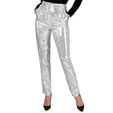 W WIDMANN MILANO Party Fashion - Party Fashion Paillettenhose für Damen, Disco Fever, Schlagermove, Damenhose