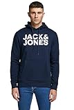 Jack & Jones Jjecorp Noos Logo-Kapuzenpullover für Herren, Blau (Navy Blazer Detail: Reg Fit 19), XL