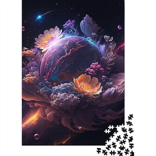 HolzpuzzleCosmic Flower für Erwachsene und Jugendliche von Art Jigsaw Puzzles for Adults, 500 Teile, Puzzles für Erwachsene, Geschenke (Größe 52x38cm)