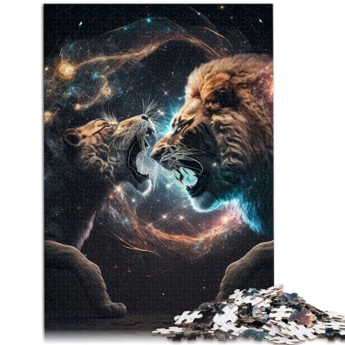 Puzzle, Lernspiele, Universal-Puzzle „Lion Fury“, 1000 Teile, jedes Teil ist einzigartig – anspruchsvolles, unterhaltsames Spiel für die ganze Familie, 1000 Teile (50 x 75 cm)