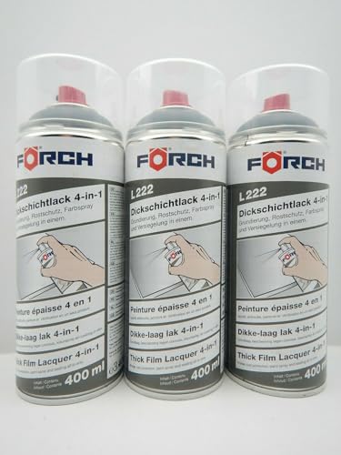 FORCH 3x 4 in 1 RAL 7012 BASALTGRAU GRAU DICKSCHICHTLACK LACK SPRAY SPRAYDOSE 400ML