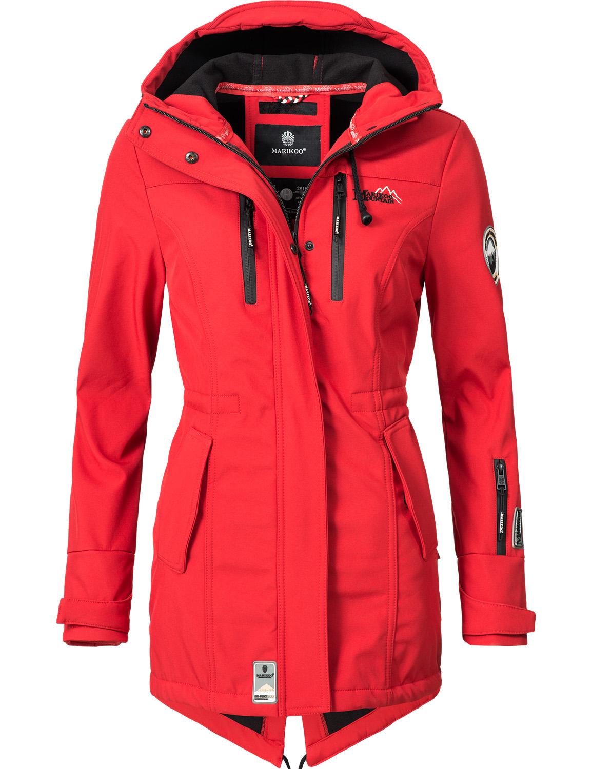 Marikoo Funktionsmantel "Zimtzicke", sportlicher Softshell Parka mit Kapuze