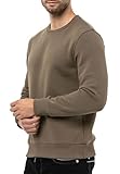 Cipo & Baxx Herren Sweatshirt Rundhalsausschnitt Basic Pullover Hoodie Sweater CL558 Khaki L