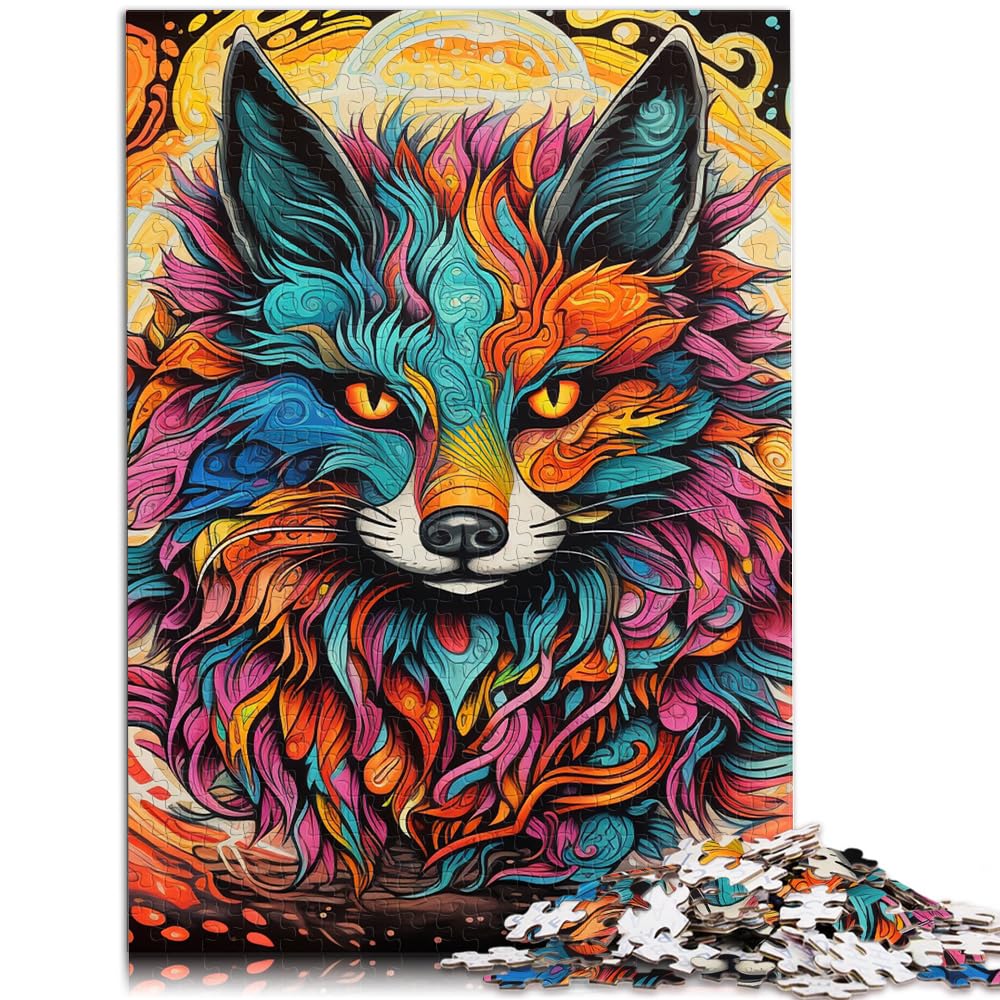 Puzzles Gift Art Fox 1000 Teile Holzpuzzle Jedes Teil ist einzigartig - Anspruchsvolles Familienspaßspiel 1000 Teile (50 x 75 cm)