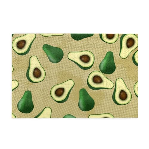 Avocado Dot Brown, Puzzles 1000 Teile Holzpuzzle Spielzeug Familienspiel Wanddekoration