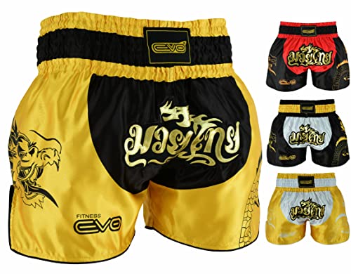 EVO Fitness Muay Thai Shorts MMA Martial Arts Grappling Kick Boxen UFC Käfig Kampf Fitnessstudio Training Männer Frauen Kleidung Ausrüstung