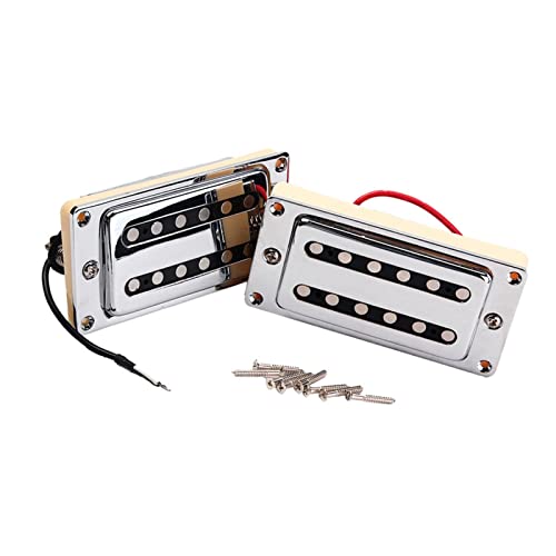 ZENGXUE 1 Set Halsbrücke 6-Saiten E-Gitarren-Humbucker Dual-Spulen-Pickups DIY 5. 0mm + 52mm. Humbucker Tonabnehmer Set