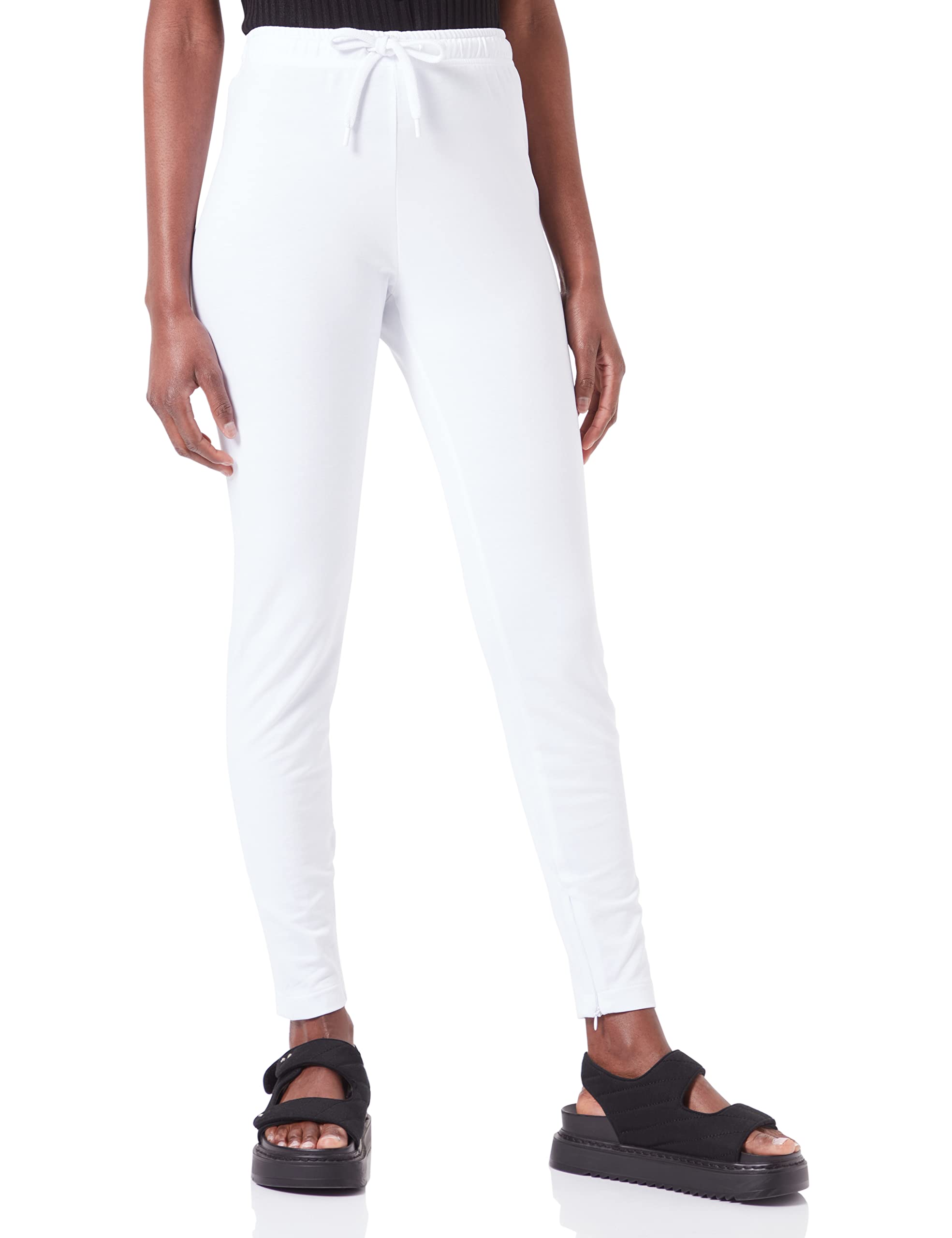 Love Moschino Womens fit Jogger in Stretch Cotton Fleece Lässige Hose, Optical White, 42