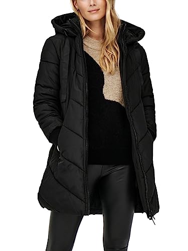 JDY Damen Jdyskylar Padded Hood Jacket Otw Noos, Schwarz, XL