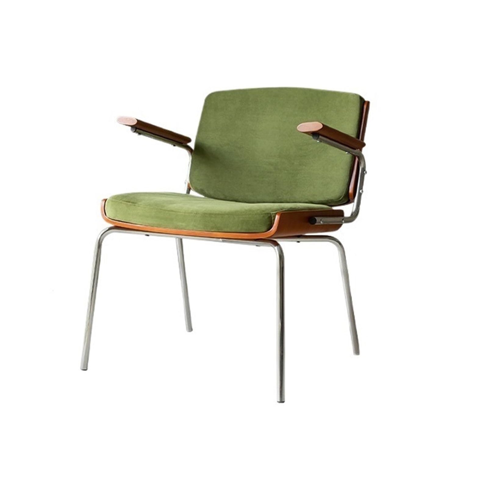 FUHAI-666 Esszimmerstuhl Mid Century Esszimmerstühle mit Holzhandlauf, Samtgepolsterter Sessel, Moderne Küchenstühle for Schlafzimmer, Wohnzimmer, Esszimmer Kaffeestuhl(Light Green)