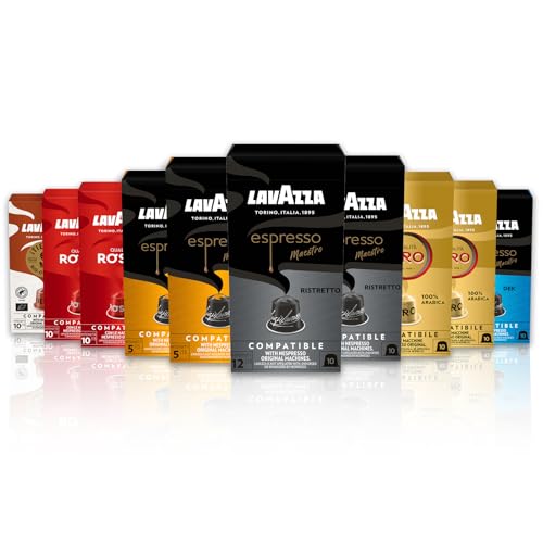 Lavazza Variety Pack, Arabica & Robusta Bohnen geröstet, 6 Flavours, Aluminiumkapseln, Nespresso-kompatibel,10 Packung mit 10 Kapseln