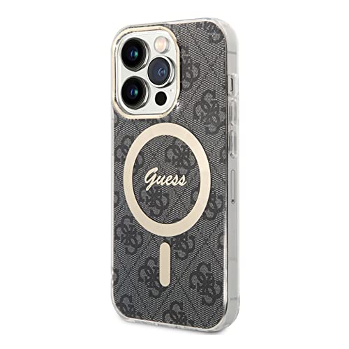 GUESS 4G MagSafe Case for iPhone 14 Pro (6,1) Black - GUHMP14LH4STK