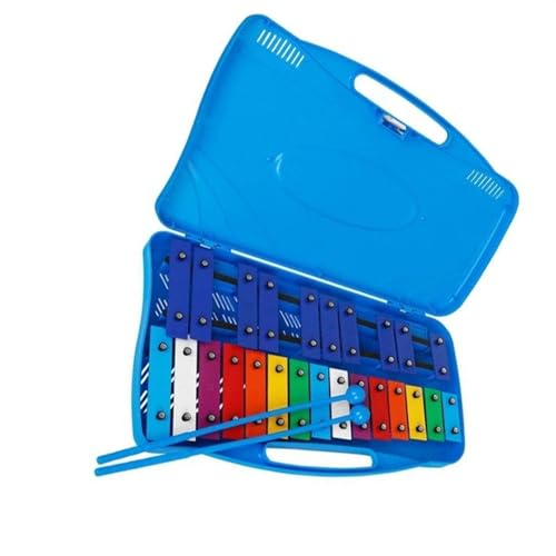 Glockenspiel Für Anfänger 25-Noten-Farbtastenresonator Suzuki Glockenspiel Percussion Rhythmusgerät (Color : Blue)