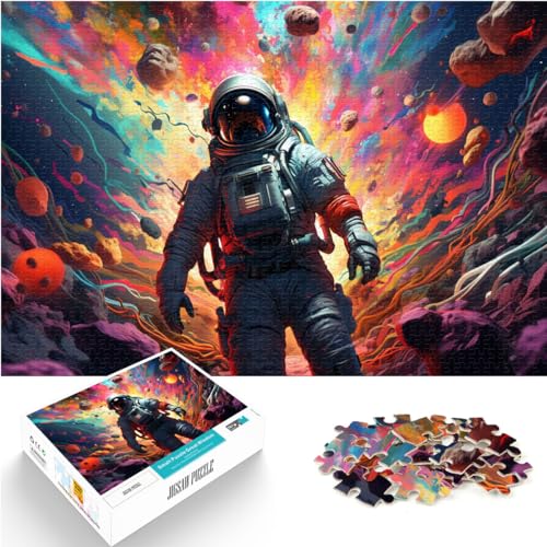 Puzzle-Geschenk, mysteriöser Astronaut, für Erwachsene, 1000 Teile, Holzpuzzle, jedes Teil ist einzigartig – anspruchsvolles, unterhaltsames Familienspiel, 1000 Teile (50 x 75 cm)