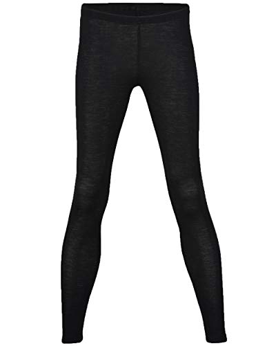 Engel Natur, Damen Leggings, Wolle Seide, Schwarz, Gr. 38/40