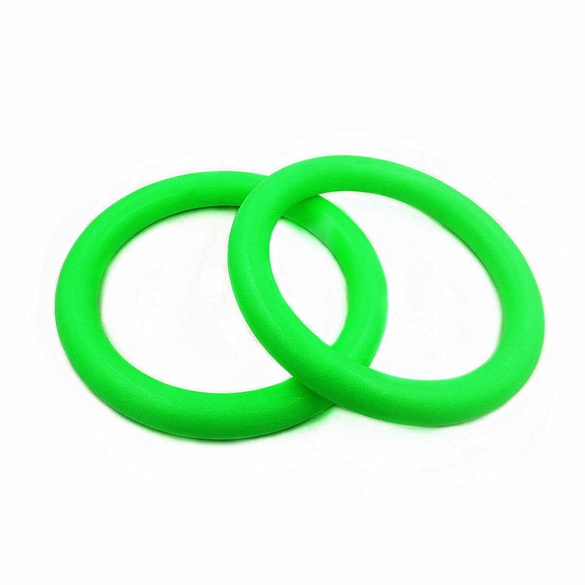 BFVAKBKYT Gymnastik Ringe,Suspension Trainer System, Turnringe Turnringe mit verstellbaren Gurtbändern Schaumstoffgriff for Muskeltraining Fitness Klimmzüge(Only Rings Green)