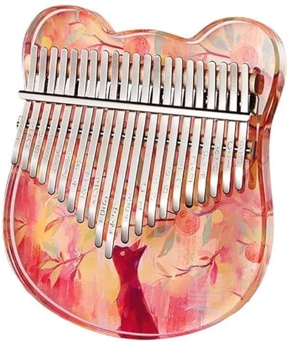 Kalimba Daumen-Qin, Daumenklavier, Kalimba-Daumenklavier, Finger-Marimba-Instrument for Musikliebhaber, Anfänger, 17 Tasten/21 Tasten (Katze/Wal-Muster) – Katze/17 Tasten (Farbe: Katze/17 Tasten) ( Co