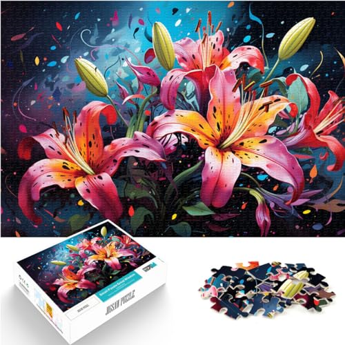 Puzzle für farbenfrohe, wunderschöne Blumenkunst, 1000-teiliges jedes Teil ist einzigartig – anspruchsvolles, unterhaltsames Spiel für die ganze Familie, 1000 Teile (50 x 75 cm)