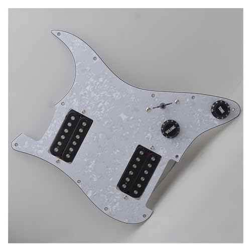 Standard-Pickguard-Tonabnehmer HH Schlagbrett für E-Gitarre, komplettes Set mit Schaltkreis-Frontabdeckung, langlebiges Tonabnehmer-Teile-Set (Color : 5)