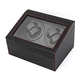 PIOJNYEN Uhrenbeweger Uhrenbox für 4+6 Uhren Watchwinder Automatisch Uhrendreher Kasten Automatisch Beweger Uhrendreher Box