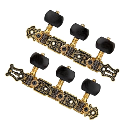 Strings Tuning Pegs Mechaniken Für Gitarre 1:14 Vergoldeter, langlebiger Stimmschlüssel/Kopfplatte für klassische Gitarre (Color : Black)