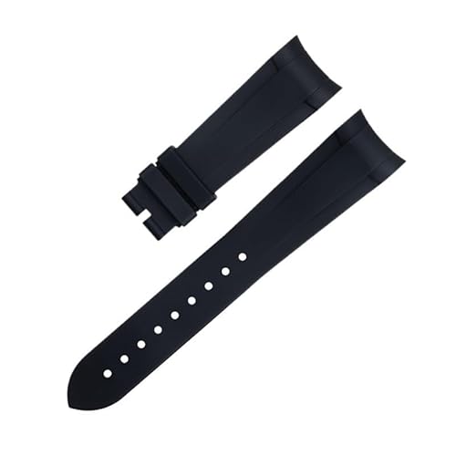 IOTUP Uhrenarmband für Tudor Strap Bay GMT, gewölbtes Ende, Faltschnalle, 22 mm, Fluorkautschuk, spezielles 41 mm Zifferblatt, 22 mm, Achat