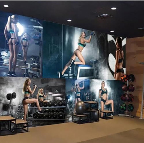 tyujlkjddlf Tapete Wandbild 3D Benutzerdefinierte 3D Beauty Gym Yoga Café Beauty Hintergrund Wanddekoration Malerei Tapetenwandbild-450Cmx300Cm