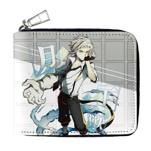 RYNDEX Bun-go STR-ay Dogs Geldtasche Anime, Spaß Süß Kawaii Kartenetui mit Münzfach, Kindergeldbörse für Ausweis Banknote Münze Foto(Color:Multicolor 1)