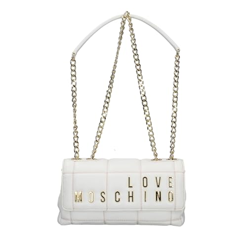 Love Moschino, Umhängetasche Embroidery Quilted Shoulder Bag 4260 in weiß, Umhängetaschen für Damen