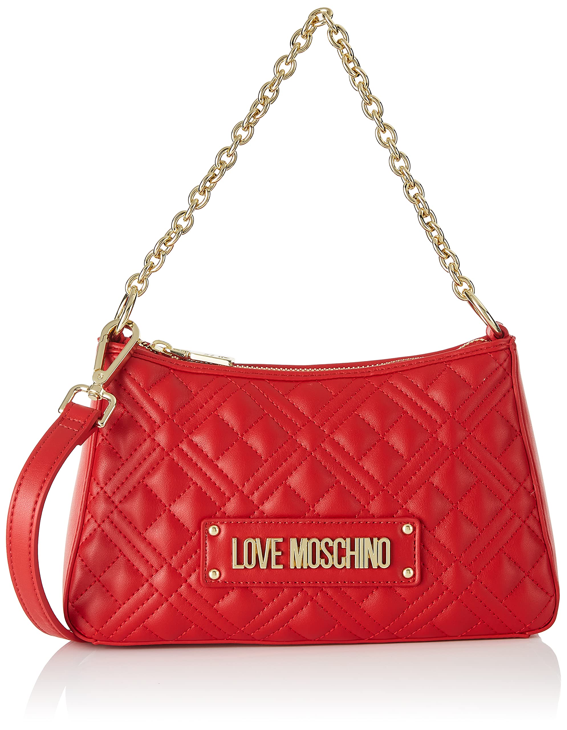 Love Moschino Damen Schultertasche, rot, Einheitsgröße