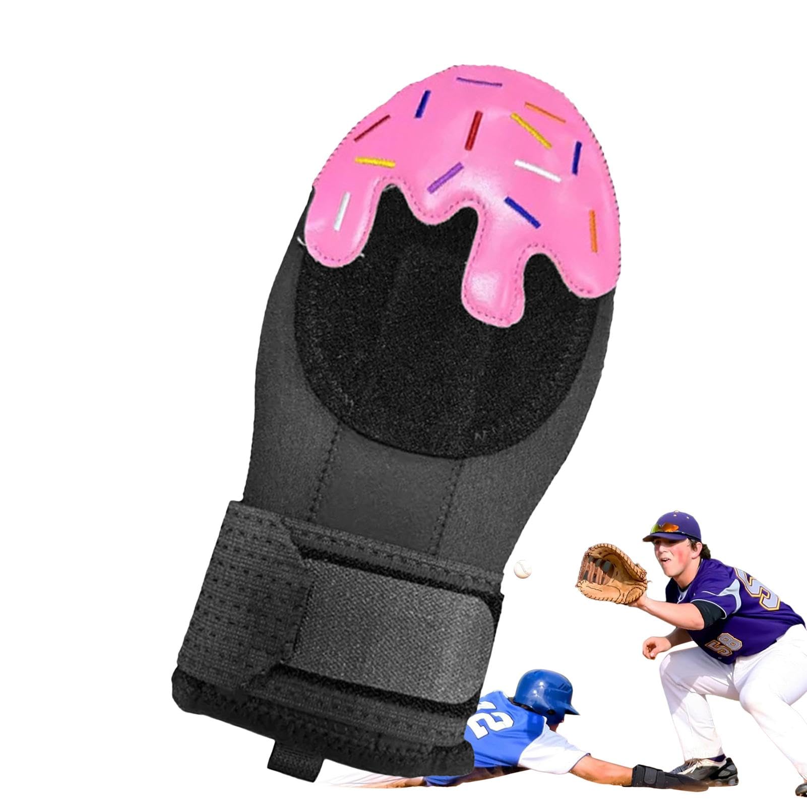 Gleithandschuh, Baseball-Gleithandschuh | Eiscreme-Baseball-Gleitpads | Schützender Baseball-Trainingshandschuh, Baseball-Gleitpolster mit elastischem Riemen für die rechte oder Linke Hand