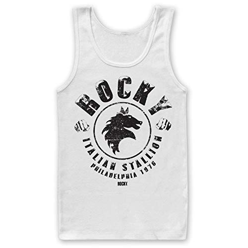 Rocky Offizielles Lizenzprodukt Italian Stallion Tank Top Weste Weiß Large