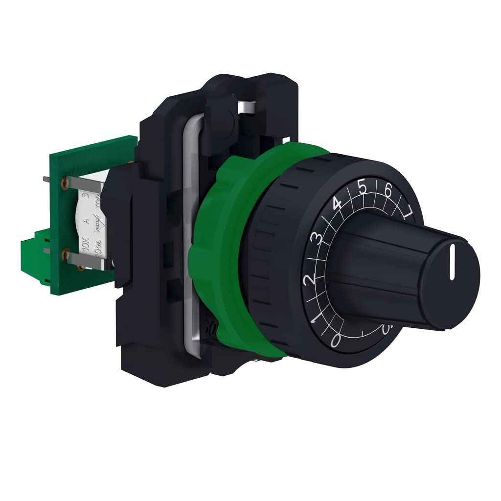 Schneider Electric | XB5AD912R10K - Potentiometer Kunststoff Komplettgerät mit integr. Widerstand 10KOhm