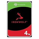 Seagate IronWolf 4TB interne Festplatte, NAS HDD, 3.5 Zoll, 5400 U/Min, CMR, 64 MB Cache, SATA 6GB/s, silber, inkl. 3 Jahre Rescue Service, FFP, Modellnr.: ST4000VN006