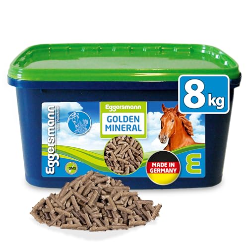Eggersmann Golden Mineral - Mineralfuttermittel für Pferde und Ponys - Zur Ergänzung des Grundfutters - 8 kg Eimer