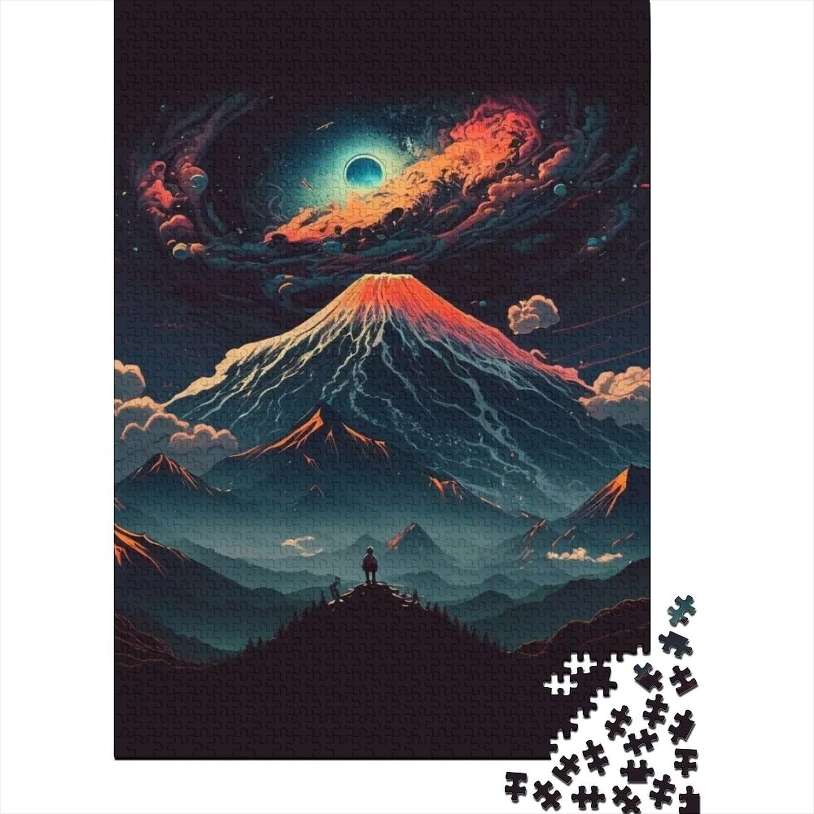 Mount Fuji, Japan Puzzles für Erwachsene und Jugendliche 1000 Teile Puzzles für Erwachsene Puzzles für Erwachsene Lernspiel Herausforderungsspielzeug (Größe: 75 x 50 cm)