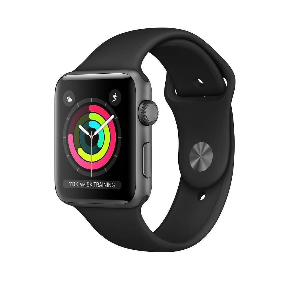 Apple Watch Series 4 (GPS, 40MM) Aluminiumgehäuse Space Grau mit Schwarz Sportarmband (Generalüberholt)