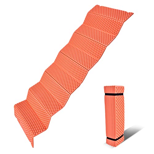 Camping Schaum Matte, Outdoor Faltbare Schaum Camping Matte Strand Picknick Shop Isomatte wasserdichte Matratze, Camping, Park und Festival Outdoor Blanket(Orange)