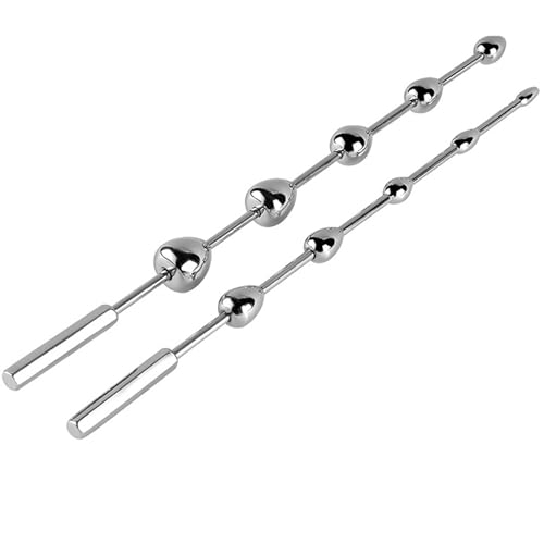 Dilator Harnröhre 2 Größen Edelstahl Hohl Urethral Stimulation Durch die Harnröhren Plug Männer Dilator Set Prinzenzepter Dilatator Katheter Sounding Urethral Sexspielzeug Set (S+L)