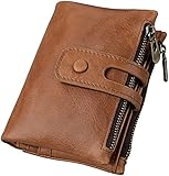 VSULZVNU Kurze Herrengeldbörse Geldbörse Herren Münzgeldbörse Herren Damen Geldbörse Kartenhalter Führerschein Halter (Farbe: B, Größe: 12 x 9,5 cm)